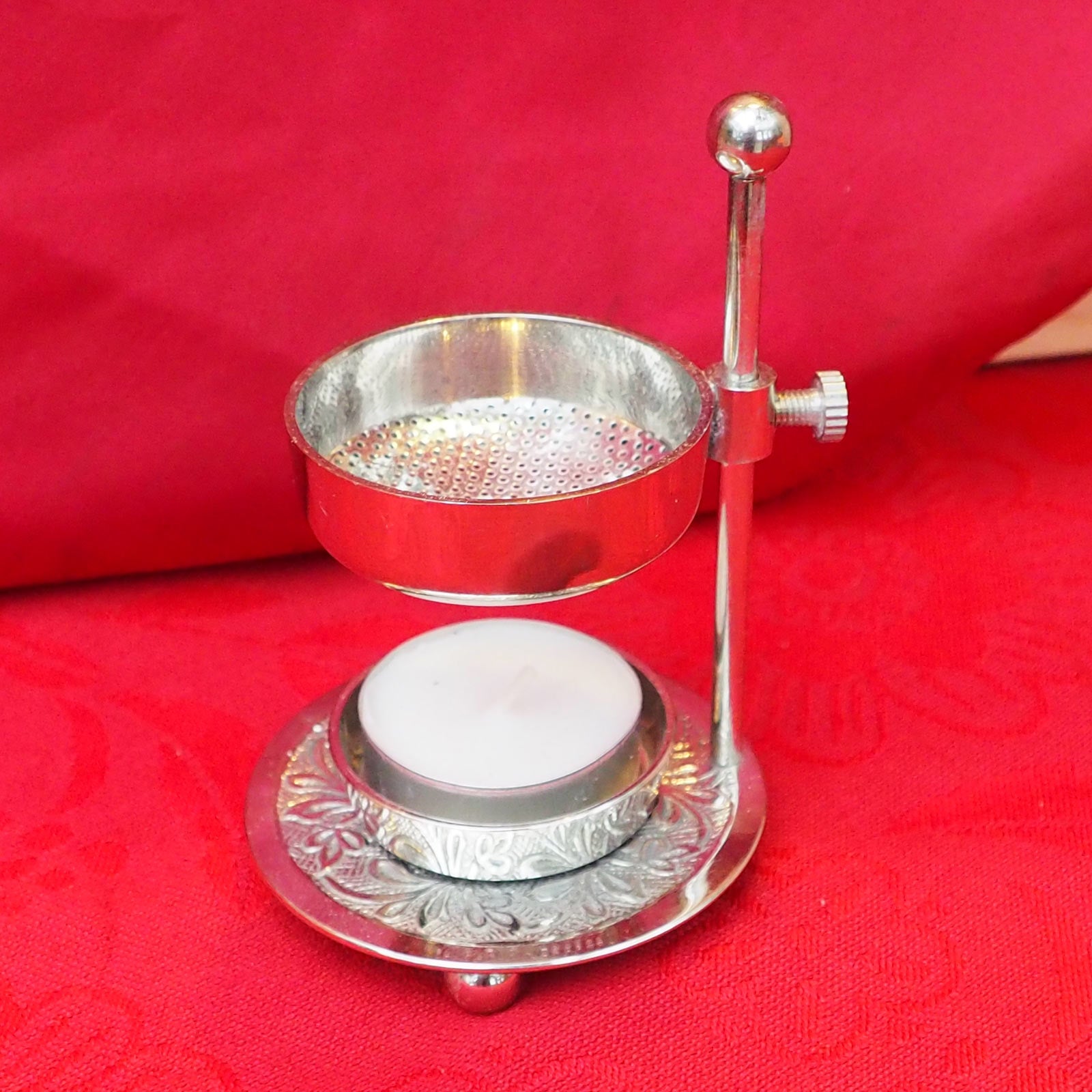 Räucherstövchen Metall Silber